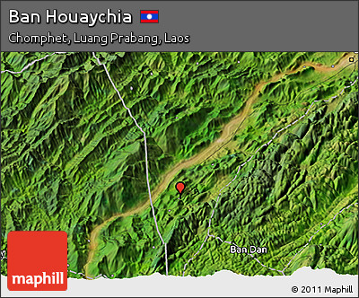 Satellite 3D Map of Ban Houaychia