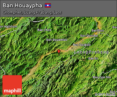 Satellite 3D Map of Ban Houaypha
