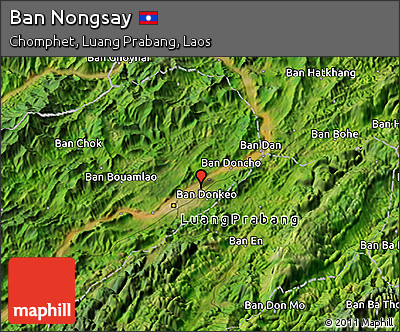 Satellite 3D Map of Ban Nongsay