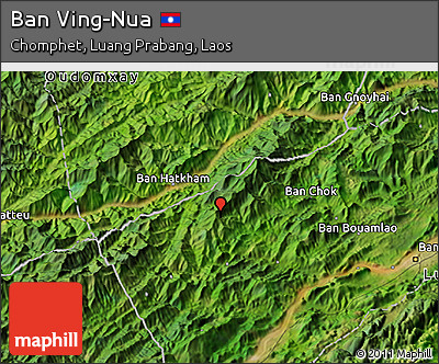 Satellite 3D Map of Ban Ving-Nua