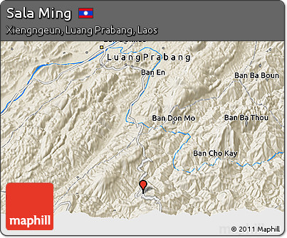 Shaded Relief 3D Map of Sala Ming