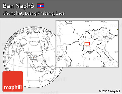 Blank Location Map of Ban Naphô