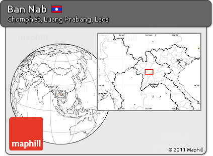Blank Location Map of Ban Nab