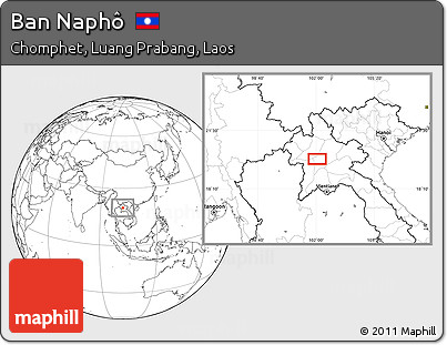 Blank Location Map of Ban Naphô