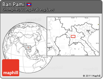 Blank Location Map of Ban Pami