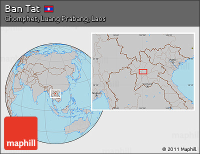 Gray Location Map of Ban Tat