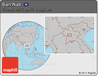 Gray Location Map of Ban Nab