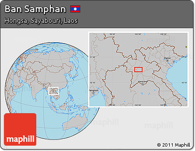 Gray Location Map of Ban Samphan
