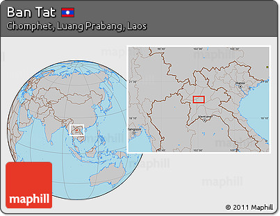 Gray Location Map of Ban Tat
