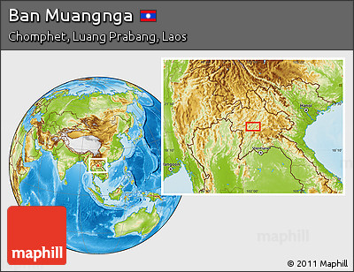 Physical Location Map of Ban Muangnga