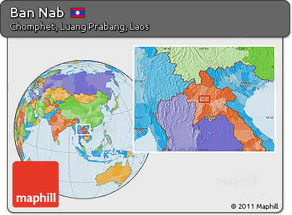Political Location Map of Ban Nab