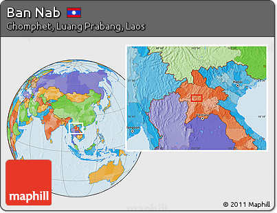 Political Location Map of Ban Nab