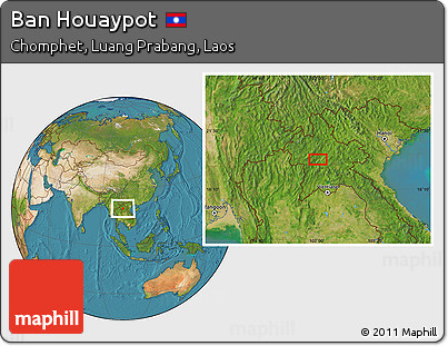 Satellite Location Map of Ban Houaypot