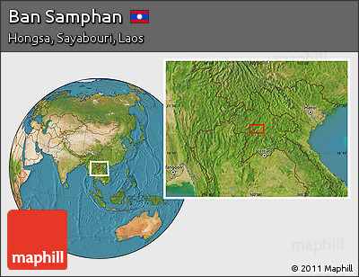 Satellite Location Map of Ban Samphan