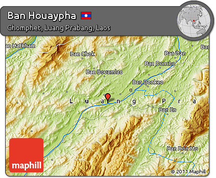 Physical Map of Ban Houaypha
