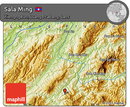 Physical Map of Sala Ming