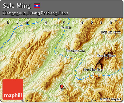 Physical Map of Sala Ming