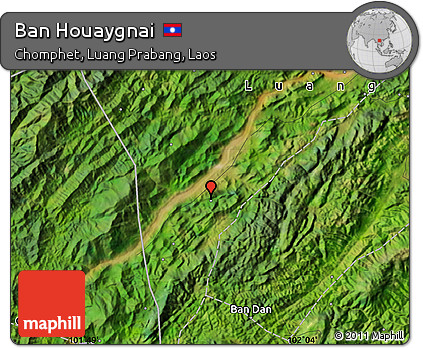 Satellite Map of Ban Houaygnai