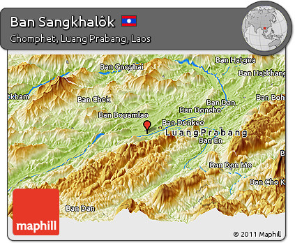 Physical Panoramic Map of Ban Sangkhalôk