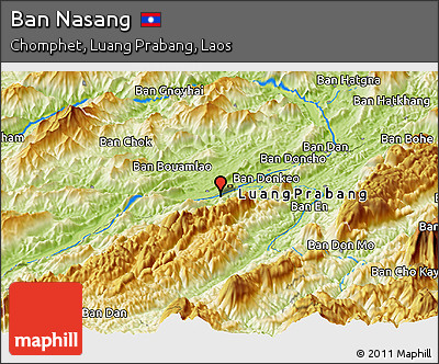 Physical Panoramic Map of Ban Nasang