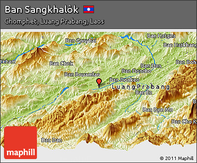 Physical Panoramic Map of Ban Sangkhalôk