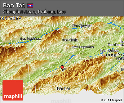 Physical Panoramic Map of Ban Tat