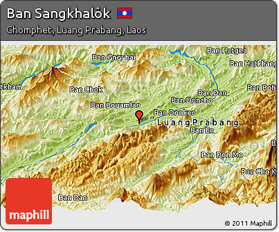 Physical Panoramic Map of Ban Sangkhalôk
