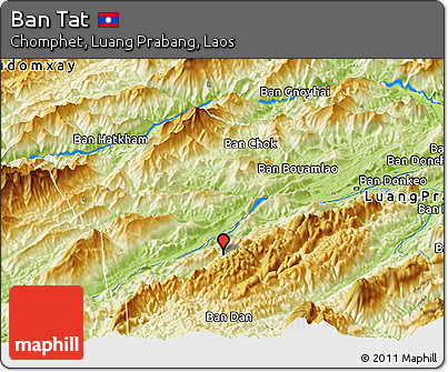 Physical Panoramic Map of Ban Tat