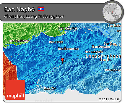 Political Panoramic Map of Ban Naphô