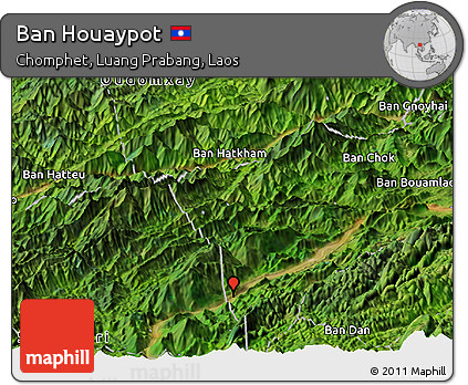 Satellite Panoramic Map of Ban Houaypot