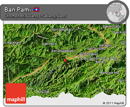 Satellite Panoramic Map of Ban Pami