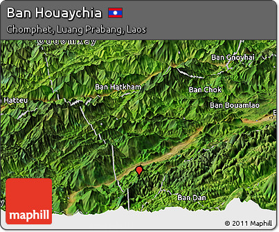Satellite Panoramic Map of Ban Houaychia