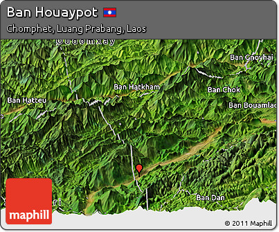 Satellite Panoramic Map of Ban Houaypot