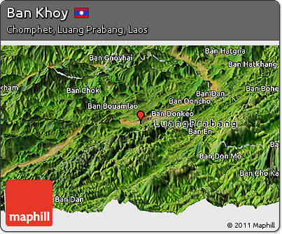 Satellite Panoramic Map of Ban Khoy