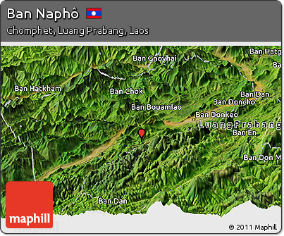 Satellite Panoramic Map of Ban Naphô