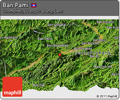 Satellite Panoramic Map of Ban Pami