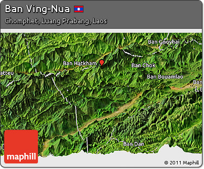 Satellite Panoramic Map of Ban Ving-Nua