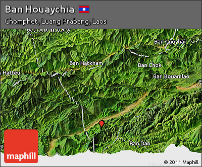 Satellite Panoramic Map of Ban Houaychia