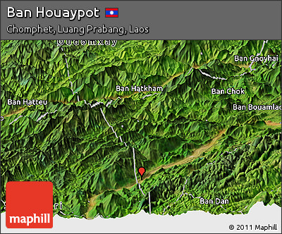 Satellite Panoramic Map of Ban Houaypot