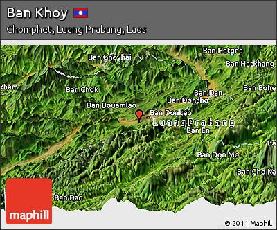 Satellite Panoramic Map of Ban Khoy
