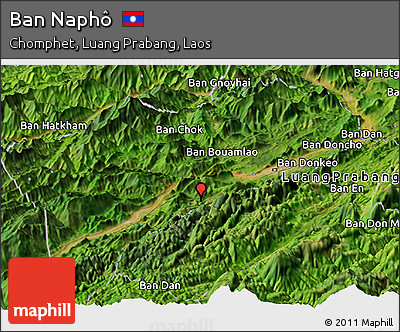 Satellite Panoramic Map of Ban Naphô