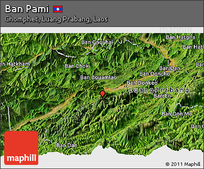 Satellite Panoramic Map of Ban Pami