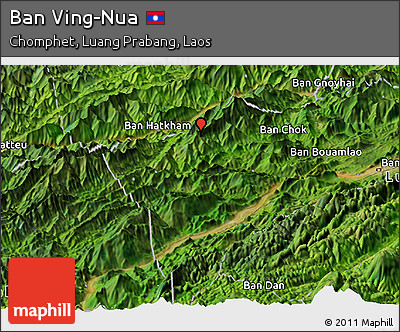 Satellite Panoramic Map of Ban Ving-Nua