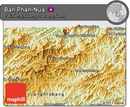 Physical 3D Map of Ban Phan-Nua