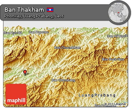 Physical 3D Map of Ban Thakham