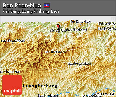 Physical 3D Map of Ban Phan-Nua