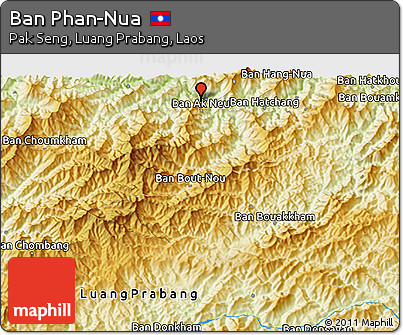 Physical 3D Map of Ban Phan-Nua