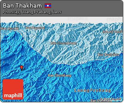 Political 3D Map of Ban Thakham