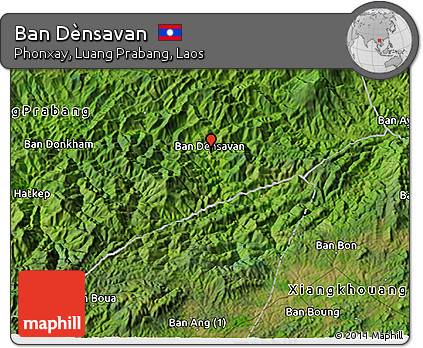 Satellite 3D Map of Ban Dènsavan