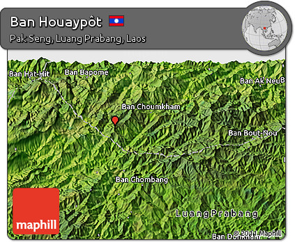 Satellite 3D Map of Ban Houaypôt